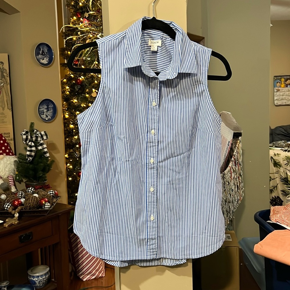 J Crew sleeveless blouse